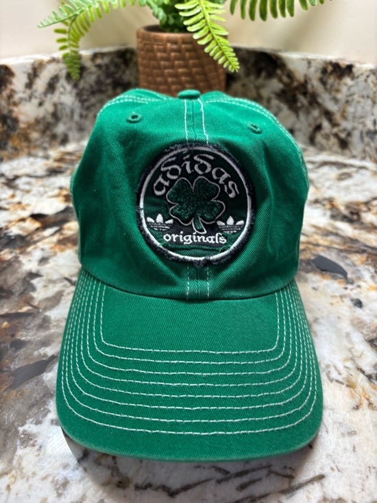 ? adidas Green Trefoil Embroidered Baseball Cap
